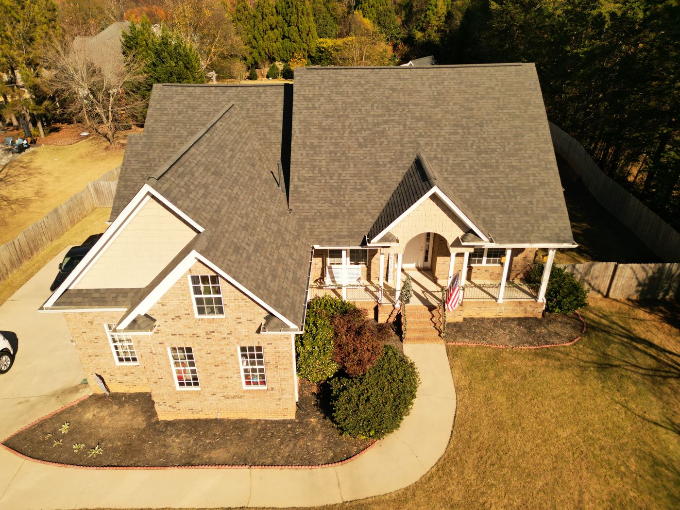 Completed replacement, Roofing